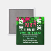 House Music Party Événement Magnet promotionnel (Recto/Verso)