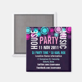House Music Party Événement Magnet promotionnel (Recto/Verso)