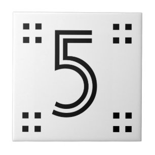 House Number - Art Deco Tegeltje