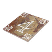 House Number - Spaans wit op de late kant Tegeltje (Zijkant)