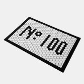 House Number Tegel Design 100 Deurmat (Schuin)