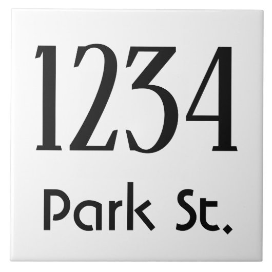 House Number with Street Tegeltje (Voorkant)