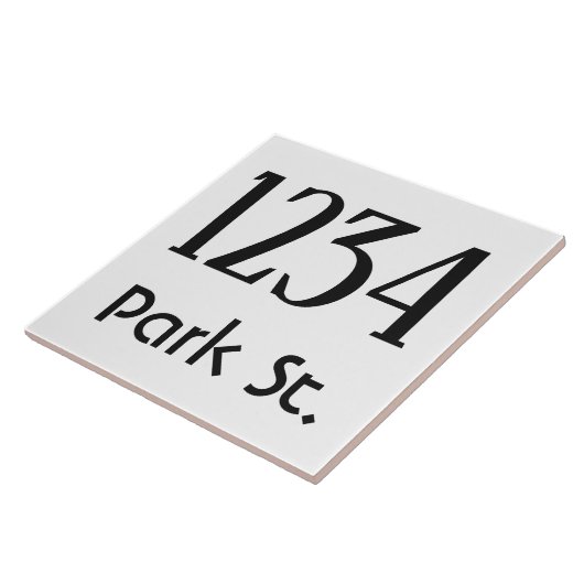 House Number with Street Tegeltje (Zijkant)