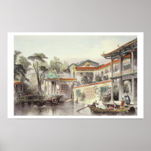 House of Conseequa, een Chinese handelaar, in de S Poster