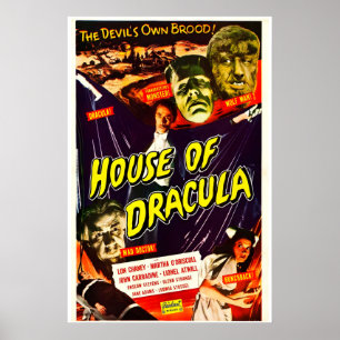 House of Dracula 1945 Film POSTER PRINT A4A2 40s