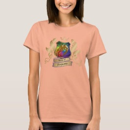House of Dragicorns Crest goudregenboogbladeren T-shirt