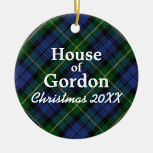House of Gordon Scottish Tartan Keramisch Ornament