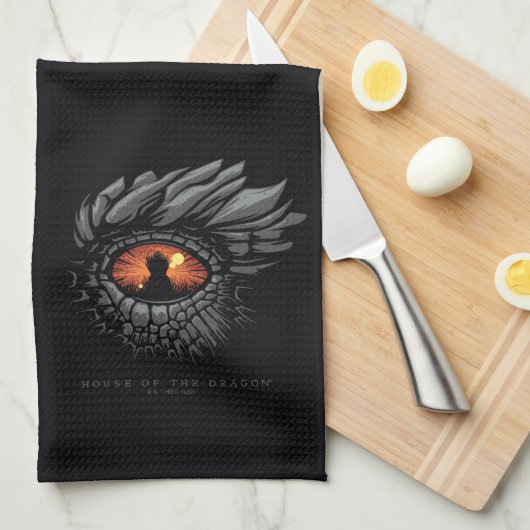 HOUSE OF THE DRAGON | Dragon's Eye Iron Throne Theedoek (Quarter Fold)