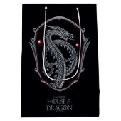 HOUSE OF THE DRAGON | Silver Dragon Crest Medium Cadeauzakje (Achterkant)