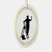 House Painter Black Silhouette Ornament (Rechts)