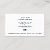 House Painter Crossed Brushes Visitekaartje (Achterkant)