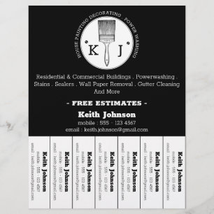 House Painter Decorator Professionele Logo Zwart Flyer
