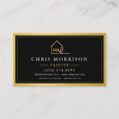 House Painter Gold Metal Painting QR Code Visitekaartje (Voorkant)