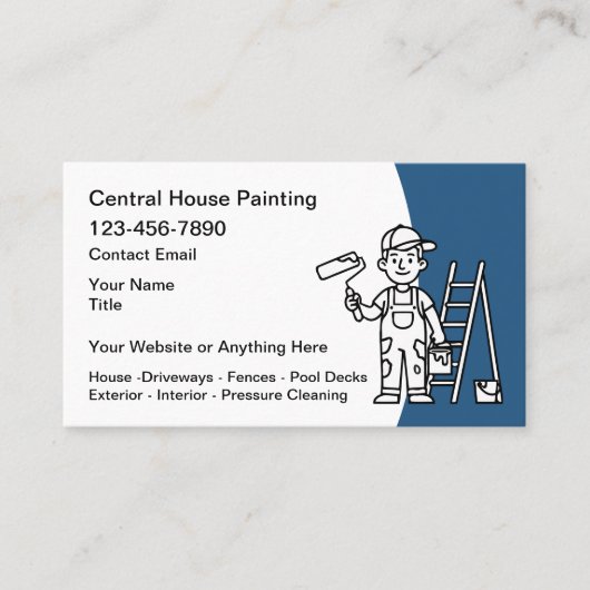 House Painter Modern Simple Business Cards Visitekaartje (Voorkant)