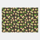 House Planten Cactus on Dark Brown Wrapping Paper  (Voorkant)
