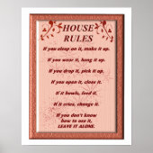 House Rules - Art Poster (Voorkant)