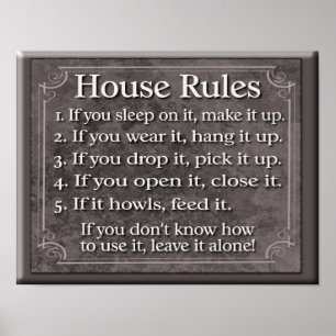 House Rules — Art Print