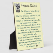 House Rules for Schnauzers Fotoplaat (Zijkant)