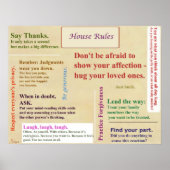 House Rules Poster (Voorkant)