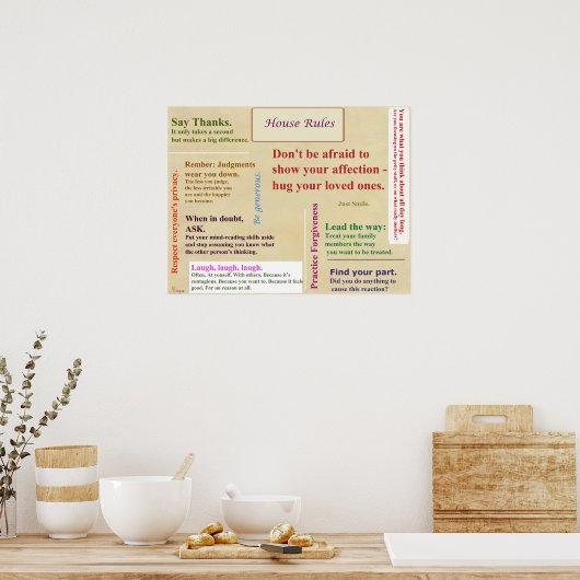 House Rules Poster (Keuken)