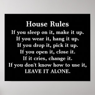 House Rules - poster afdrukken