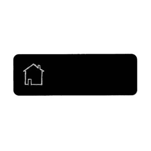 House Sketch. Grijs en zwart. Etiket