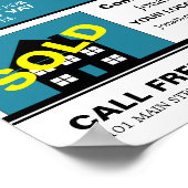 House Sold, Realtor, Estate Agent Adverteren Poster (Hoek)