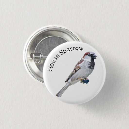 House Sparrow Ronde Button 3,2 Cm (Voorkant /achterkant)