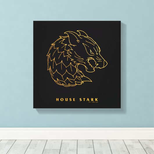 House Stark Icon Canvas Afdruk (Insitu (Houten vloer))