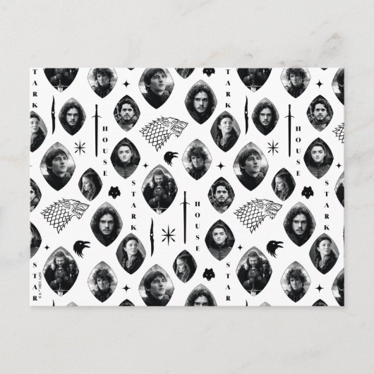 House Stark Icons & Portraits Pattern Briefkaart (Voorkant)