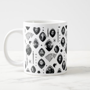 House Stark Icons & Portraits Pattern Extra Grote Beker