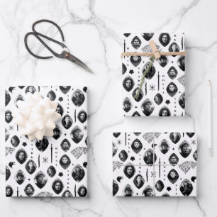 House Stark Icons & Portraits Pattern Inpakpapier Vel