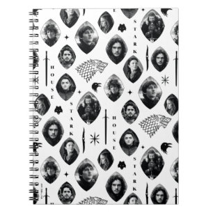 House Stark Icons & Portraits Pattern Notitieboek