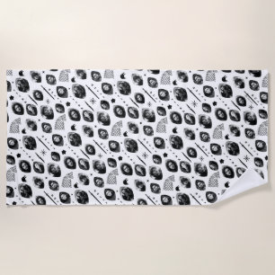 House Stark Icons & Portraits Pattern Strandlaken