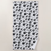 House Stark Icons & Portraits Pattern Strandlaken (Voorkant)