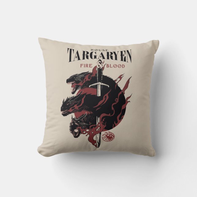 House Targaryen - Fire & Blood Kussen (Voorkant)