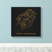 House Targaryen Icon Canvas Afdruk (Insitu (Houten vloer))