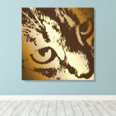 House Tiger Canvas Afdruk (Insitu (Houten vloer))