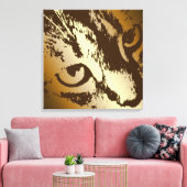 House Tiger Canvas Afdruk (Insitu (Woonkamer))