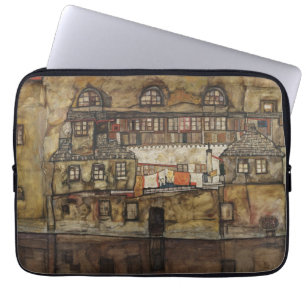 House Wall op de rivier de Egon Schiele Laptop Sleeve