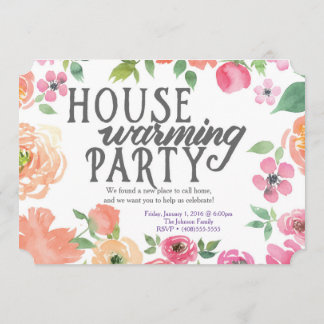 House Warming 5x7 Uitnodiging (Home Sweet Home)