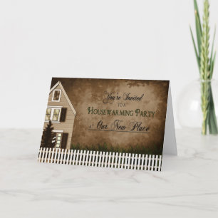 House Warming Invitation - Wenskaart - Brown