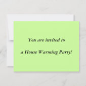 House Warming Party Invitation Kaart (Achterkant)