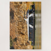 Houseboot and water skier, Murray River, Australië Legpuzzel (Verticaal)