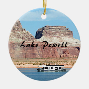 Houseboot, Lake Powell, Arizona, USA 6 (caption) Keramisch Ornament