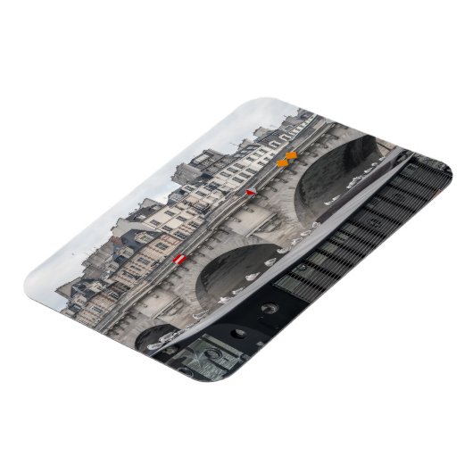 Houseboot nabij Pont Neuf - Parijs, Frankrijk Magneet (Linkerzijde)