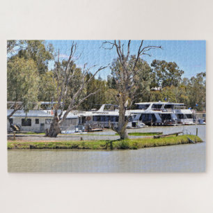 Houseboten, Murray, Australië Legpuzzel