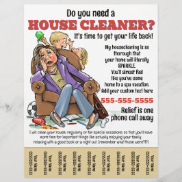 Housecreaning Moeders Helper House Cleaner Promo Flyer