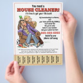 Housecreaning Moeder's Helper Tear Sheet Flyer (Hand)