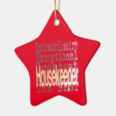 Housekeeper Extraordinaire Keramisch Ornament (Links)